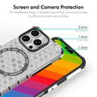 For iPhone 16 Pro Max ENKAY Hat-Prince Honeycomb MagSafe Shockproof Phone Case with Large Arc Edge Film(White) - 3