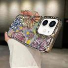 For iPhone 12 3D Flower Electroplated TPU Phone Case(Silver) - 1