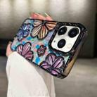 For iPhone 11 Pro Max 3D Flower Electroplated TPU Phone Case(Black) - 1