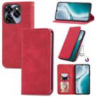 For Oukitel C50 Retro Skin Feel Magnetic Flip Leather Phone Case(Red) - 1