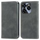 For Oukitel C50 Retro Skin Feel Magnetic Flip Leather Phone Case(Grey) - 2