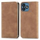 For Oukitel C53 Retro Skin Feel Magnetic Flip Leather Phone Case(Brown) - 2