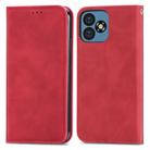 For Oukitel C53 Retro Skin Feel Magnetic Flip Leather Phone Case(Red) - 2