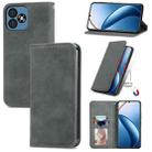 For Oukitel C53 Retro Skin Feel Magnetic Flip Leather Phone Case(Grey) - 1