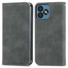 For Oukitel C53 Retro Skin Feel Magnetic Flip Leather Phone Case(Grey) - 2