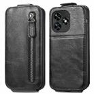 For Oukitel C51 Zipper Wallet Vertical Flip Leather Phone Case(Black) - 2