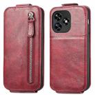 For Oukitel C51 Zipper Wallet Vertical Flip Leather Phone Case(Red) - 2