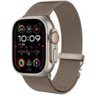 For Apple Watch 10 46mm Mech Milan Metal Mesh Watch Band(Titanium Gold) - 1