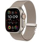 For Apple Watch 10 46mm Mech Milan Metal Mesh Watch Band(Titanium) - 1