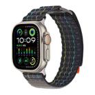 For Apple Watch Series 10 46mm Two Sections Nylon Hook and Loop Fastener Watch Band(Charcoal Gray) - 2