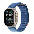 For Apple Watch Series 10 46mm Two Sections Nylon Hook and Loop Fastener Watch Band(Scuba Blue) - 2