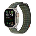 For Apple Watch Series 10 46mm Two Sections Nylon Hook and Loop Fastener Watch Band(Field Green) - 2