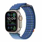 For Apple Watch Series 10 42mm Two Sections Nylon Hook and Loop Fastener Watch Band(Scuba Blue) - 2