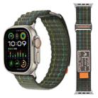 For Apple Watch Series 10 42mm Two Sections Nylon Hook and Loop Fastener Watch Band(Field Green) - 1