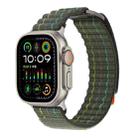 For Apple Watch Series 10 42mm Two Sections Nylon Hook and Loop Fastener Watch Band(Field Green) - 2