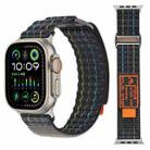 For Apple Watch SE 2023 44mm Two Sections Nylon Hook and Loop Fastener Watch Band(Charcoal Gray) - 1