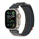 For Apple Watch SE 2023 44mm Two Sections Nylon Hook and Loop Fastener Watch Band(Charcoal Gray) - 2