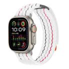 For Apple Watch SE 2023 40mm Two Sections Nylon Hook and Loop Fastener Watch Band(Glacier White) - 2