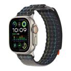 For Apple Watch Series 9 45mm Two Sections Nylon Hook and Loop Fastener Watch Band(Charcoal Gray) - 2