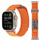 For Apple Watch Series 8 41mm Two Sections Nylon Hook and Loop Fastener Watch Band(Vibrant Orange) - 1