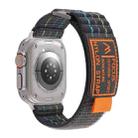 For Apple Watch SE 2022 40mm Two Sections Nylon Hook and Loop Fastener Watch Band(Charcoal Gray) - 3