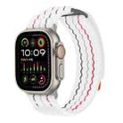 For Apple Watch Series 4 40mm Two Sections Nylon Hook and Loop Fastener Watch Band(Glacier White) - 2