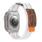 For Apple Watch Series 4 40mm Two Sections Nylon Hook and Loop Fastener Watch Band(Glacier White) - 3