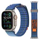 For Apple Watch Series 4 40mm Two Sections Nylon Hook and Loop Fastener Watch Band(Scuba Blue) - 1