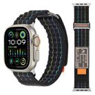 For Apple Watch Series 3 42mm Two Sections Nylon Hook and Loop Fastener Watch Band(Storm Black) - 1