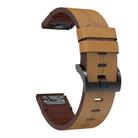 For Garmin MARQ Commander Leather Steel Buckle 22mm Watch Band(Light Brown) - 2