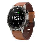 For Garmin MARQ Adventurer Gen 2 Leather Steel Buckle 22mm Watch Band(Brown) - 1