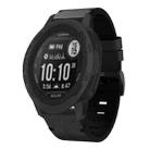 For Garmin Instinct 2X Solar Leather Steel Buckle 26mm Watch Band(Black) - 1
