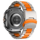 For Samsung Galaxy Watch Ultra 47mm Three Beads Titanium Alloy Metal Watch Band(Titanium Orange) - 2