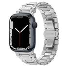 For Apple Watch Series 7 45mm Pathfinder Stainless Steel Metal Watch Band(Silver) - 1