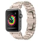 For Apple Watch Series 3 42mm Pathfinder Stainless Steel Metal Watch Band(Titanium Color) - 1