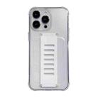 For iPhone 16 Pro Max Transparent Wristband Shockproof TPU Phone Case(white) - 1