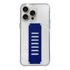 For iPhone 16 Pro Transparent Wristband Shockproof TPU Phone Case(Blue) - 1