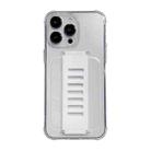 For iPhone 16 Plus Transparent Wristband Shockproof TPU Phone Case(white) - 1