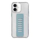 For iPhone 16 Transparent Wristband Shockproof TPU Phone Case(Green) - 1