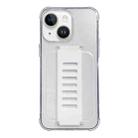 For iPhone 14 Transparent Wristband Shockproof TPU Phone Case(white) - 1