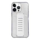 For iPhone 14 Pro Transparent Wristband Shockproof TPU Phone Case(white) - 1