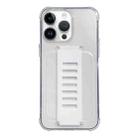 For iPhone 13 Pro Max Transparent Wristband Shockproof TPU Phone Case(white) - 1