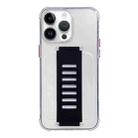 For iPhone 13 Pro Transparent Wristband Shockproof TPU Phone Case(Black) - 1