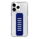 For iPhone 11 Pro Max Transparent Wristband Shockproof TPU Phone Case(Blue) - 1