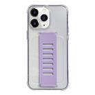 For iPhone 11 Pro Transparent Wristband Shockproof TPU Phone Case(Purple) - 1