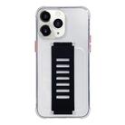 For iPhone 11 Pro Transparent Wristband Shockproof TPU Phone Case(Black) - 1