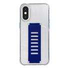 For iPhone X / XS Transparent Wristband Shockproof TPU Phone Case(Blue) - 1