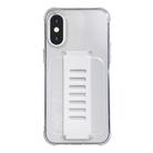 For iPhone X / XS Transparent Wristband Shockproof TPU Phone Case(white) - 1