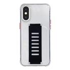 For iPhone X / XS Transparent Wristband Shockproof TPU Phone Case(Black) - 1