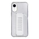 For iPhone XR Transparent Wristband Shockproof TPU Phone Case(white) - 1